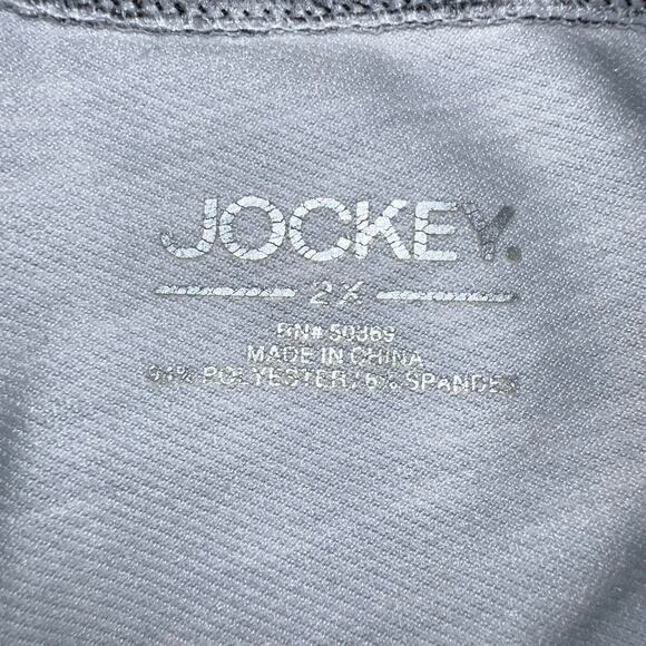 Jockey Womens Leggings Active Athletic Ankle Length Stretch Black White 2X - Picture 7 of 9